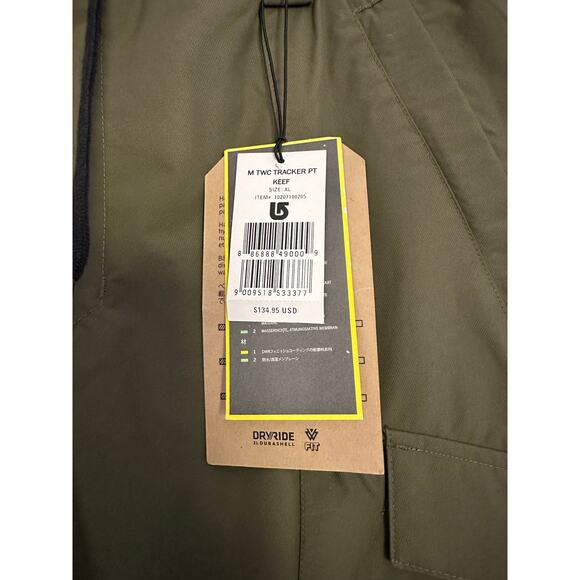 Burton TWC Tracker Green Snowboarding Pants size XL - missing button - Picture 6 of 15